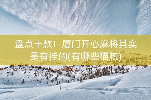 盘点十款！厦门开心麻将其实是有挂的(有哪些猫腻)