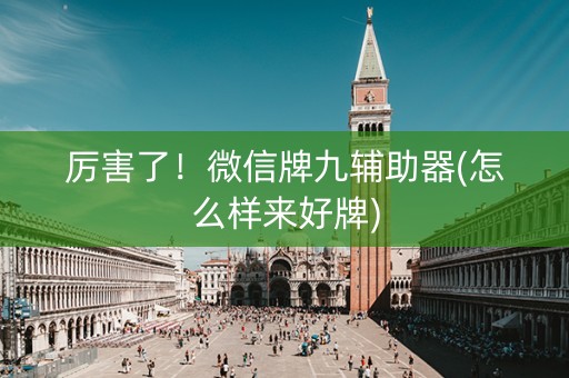 厉害了！微信牌九辅助器(怎么样来好牌)