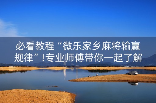 必看教程“微乐家乡麻将输赢规律”!专业师傅带你一起了解（详细教程）-知乎