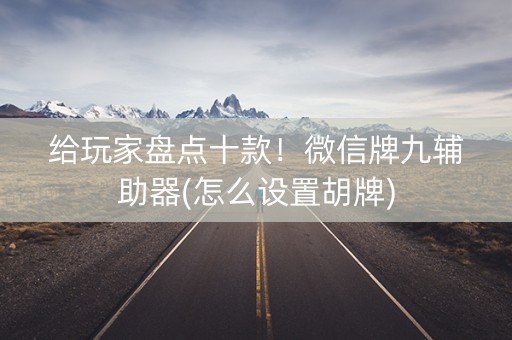 给玩家盘点十款！微信牌九辅助器(怎么设置胡牌)