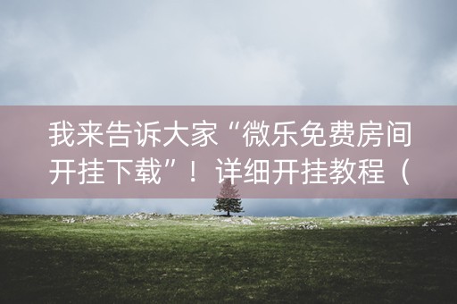 我来告诉大家“微乐免费房间开挂下载”！详细开挂教程（确实真的有挂)-知乎