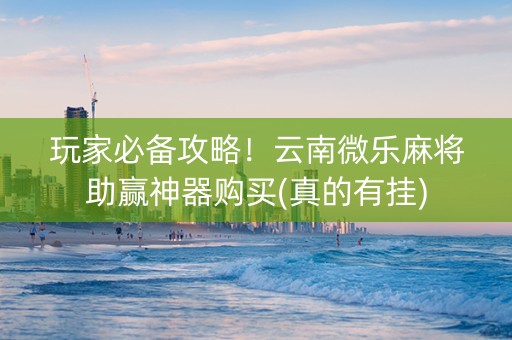 玩家必备攻略！云南微乐麻将助赢神器购买(真的有挂)