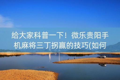 给大家科普一下！微乐贵阳手机麻将三丁拐赢的技巧(如何拿好牌)