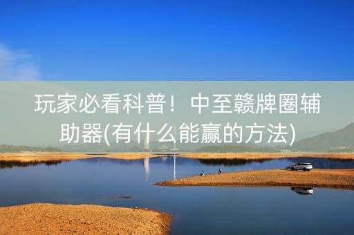 玩家必看科普！中至赣牌圈辅助器(有什么能赢的方法)