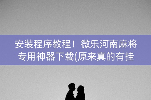安装程序教程！微乐河南麻将专用神器下载(原来真的有挂)