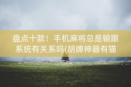 盘点十款！手机麻将总是输跟系统有关系吗(胡牌神器有猫腻吗)