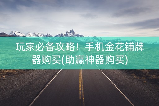 玩家必备攻略！手机金花铺牌器购买(助赢神器购买)