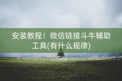 安装教程！微信链接斗牛辅助工具(有什么规律)