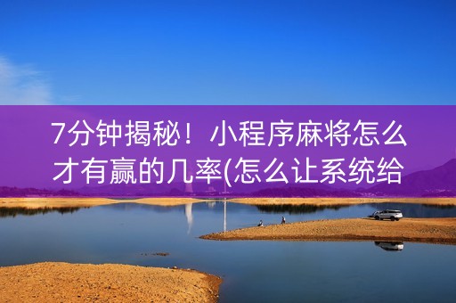 7分钟揭秘！小程序麻将怎么才有赢的几率(怎么让系统给自己好牌)