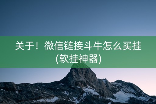 关于！微信链接斗牛怎么买挂(软挂神器)