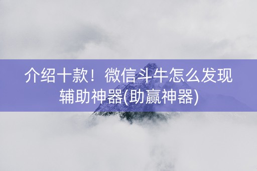 介绍十款！微信斗牛怎么发现辅助神器(助赢神器)