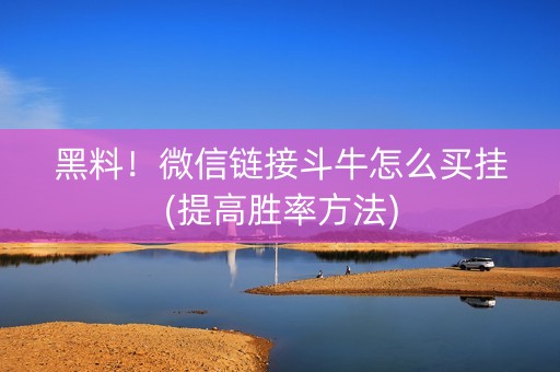 黑料！微信链接斗牛怎么买挂(提高胜率方法)