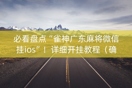 必看盘点“雀神广东麻将微信挂ios”！详细开挂教程（确实真的有挂)-知乎