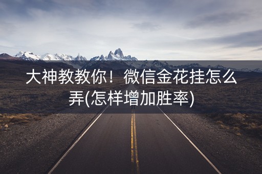 大神教教你！微信金花挂怎么弄(怎样增加胜率)