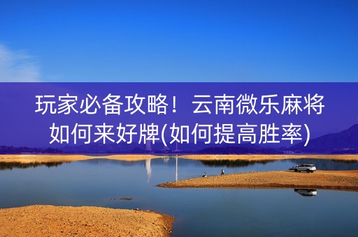 玩家必备攻略！云南微乐麻将如何来好牌(如何提高胜率)