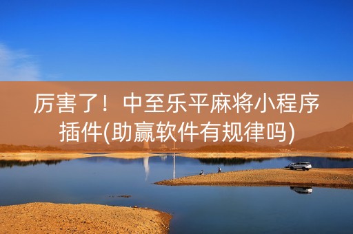 厉害了！中至乐平麻将小程序插件(助赢软件有规律吗)
