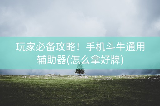 玩家必备攻略！手机斗牛通用辅助器(怎么拿好牌)
