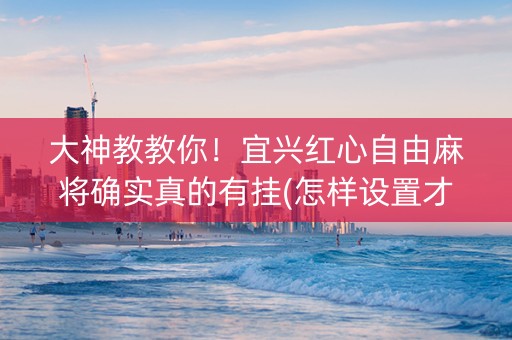 大神教教你！宜兴红心自由麻将确实真的有挂(怎样设置才容易赢)