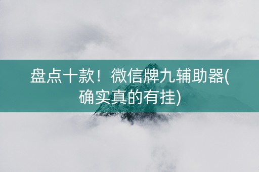 盘点十款！微信牌九辅助器(确实真的有挂)