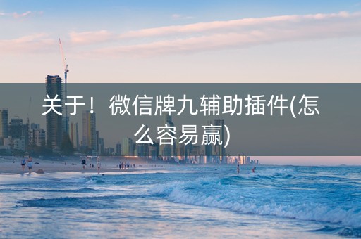 关于！微信牌九辅助插件(怎么容易赢)