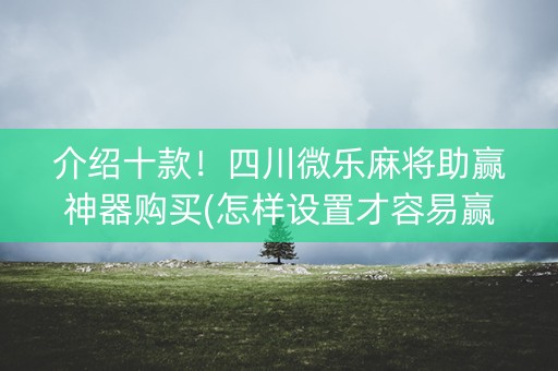 介绍十款！四川微乐麻将助赢神器购买(怎样设置才容易赢)