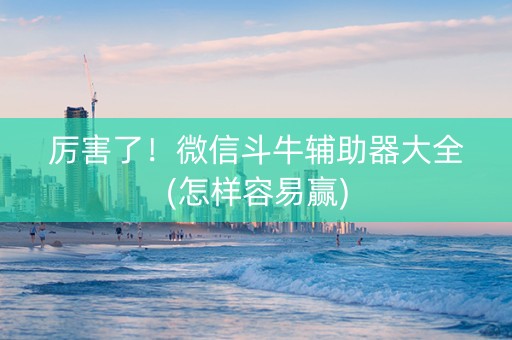 厉害了！微信斗牛辅助器大全(怎样容易赢)