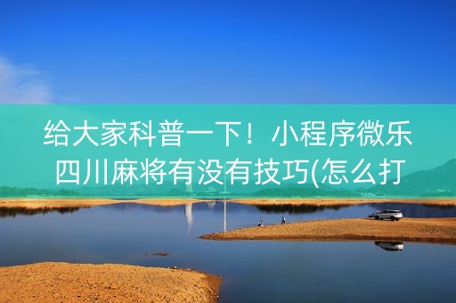 给大家科普一下！小程序微乐四川麻将有没有技巧(怎么打会赢)