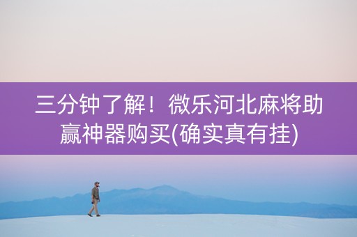 三分钟了解！微乐河北麻将助赢神器购买(确实真有挂)