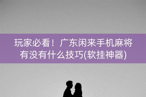 玩家必看！广东闲来手机麻将有没有什么技巧(软挂神器)