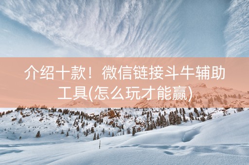 介绍十款！微信链接斗牛辅助工具(怎么玩才能赢)