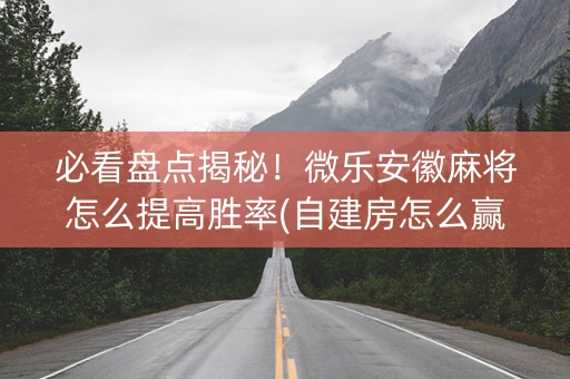必看盘点揭秘！微乐安徽麻将怎么提高胜率(自建房怎么赢)