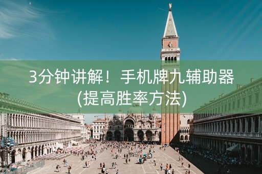 3分钟讲解！手机牌九辅助器(提高胜率方法)