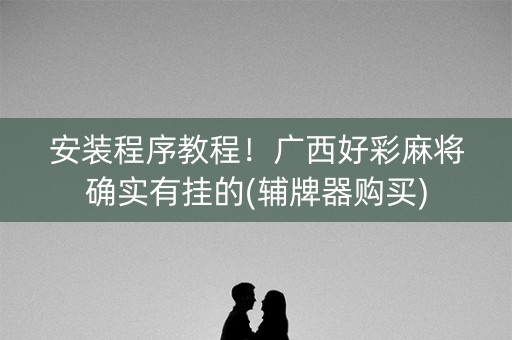 安装程序教程！广西好彩麻将确实有挂的(辅牌器购买)