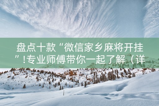 盘点十款“微信家乡麻将开挂”!专业师傅带你一起了解（详细教程）-知乎