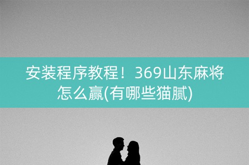 安装程序教程！369山东麻将怎么赢(有哪些猫腻)