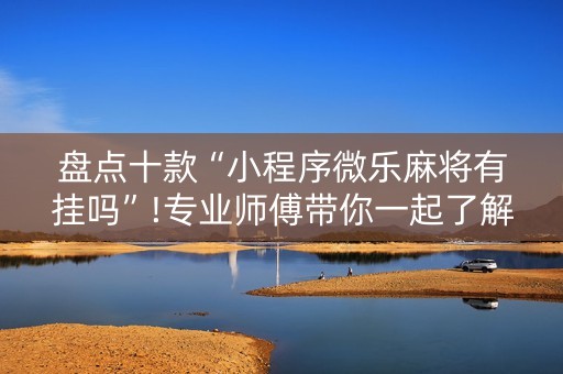 盘点十款“小程序微乐麻将有挂吗”!专业师傅带你一起了解（详细教程）-知乎