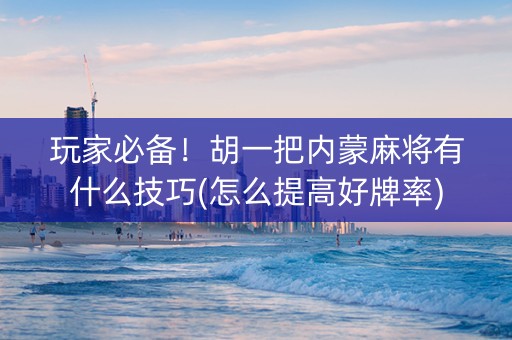 玩家必备！胡一把内蒙麻将有什么技巧(怎么提高好牌率)