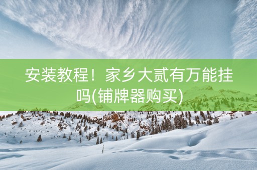 安装教程！家乡大贰有万能挂吗(铺牌器购买)