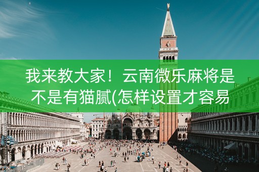我来教大家！云南微乐麻将是不是有猫腻(怎样设置才容易赢)
