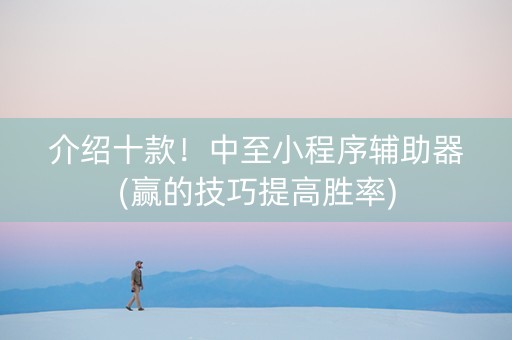 介绍十款！中至小程序辅助器(赢的技巧提高胜率)