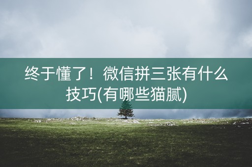 终于懂了！微信拼三张有什么技巧(有哪些猫腻)