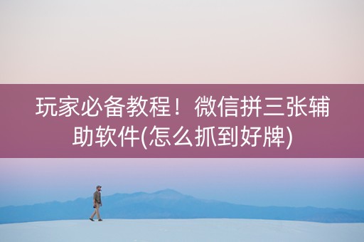 玩家必备教程！微信拼三张辅助软件(怎么抓到好牌)