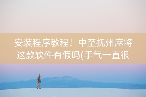安装程序教程！中至抚州麻将这款软件有假吗(手气一直很差)