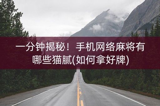 一分钟揭秘！手机网络麻将有哪些猫腻(如何拿好牌)