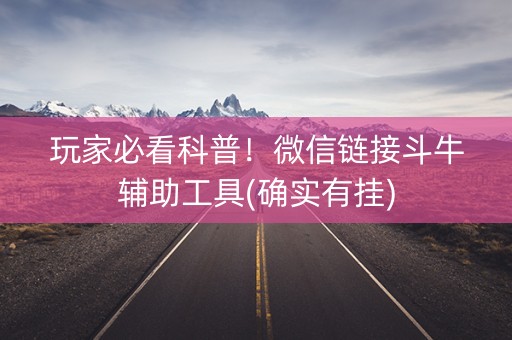 玩家必看科普！微信链接斗牛辅助工具(确实有挂)