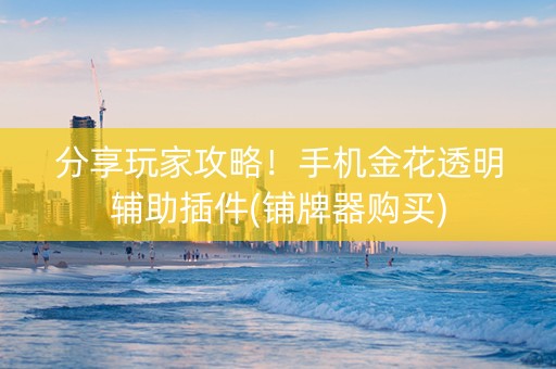 分享玩家攻略！手机金花透明辅助插件(铺牌器购买)