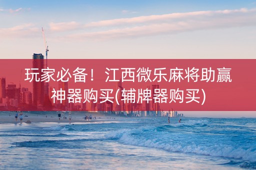 玩家必备！江西微乐麻将助赢神器购买(辅牌器购买)